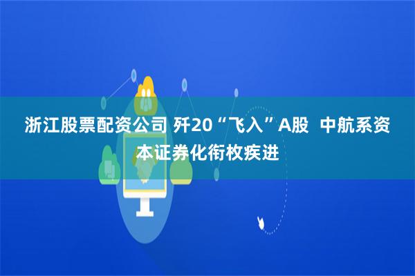 浙江股票配资公司 歼20“飞入”A股  中航系资本证券化衔枚疾进