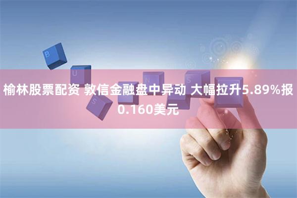 榆林股票配资 敦信金融盘中异动 大幅拉升5.89%报0.160美元