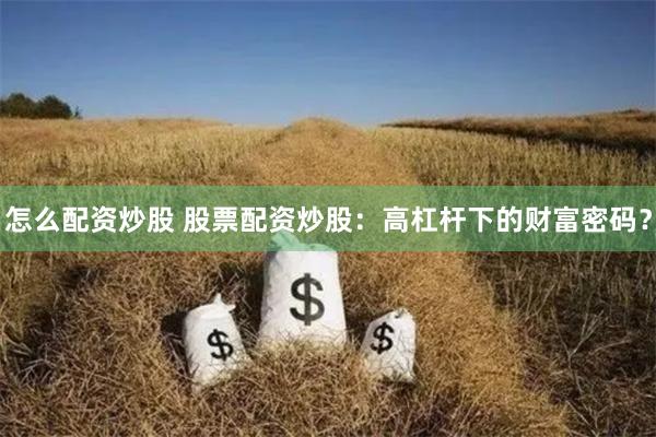 怎么配资炒股 股票配资炒股：高杠杆下的财富密码？